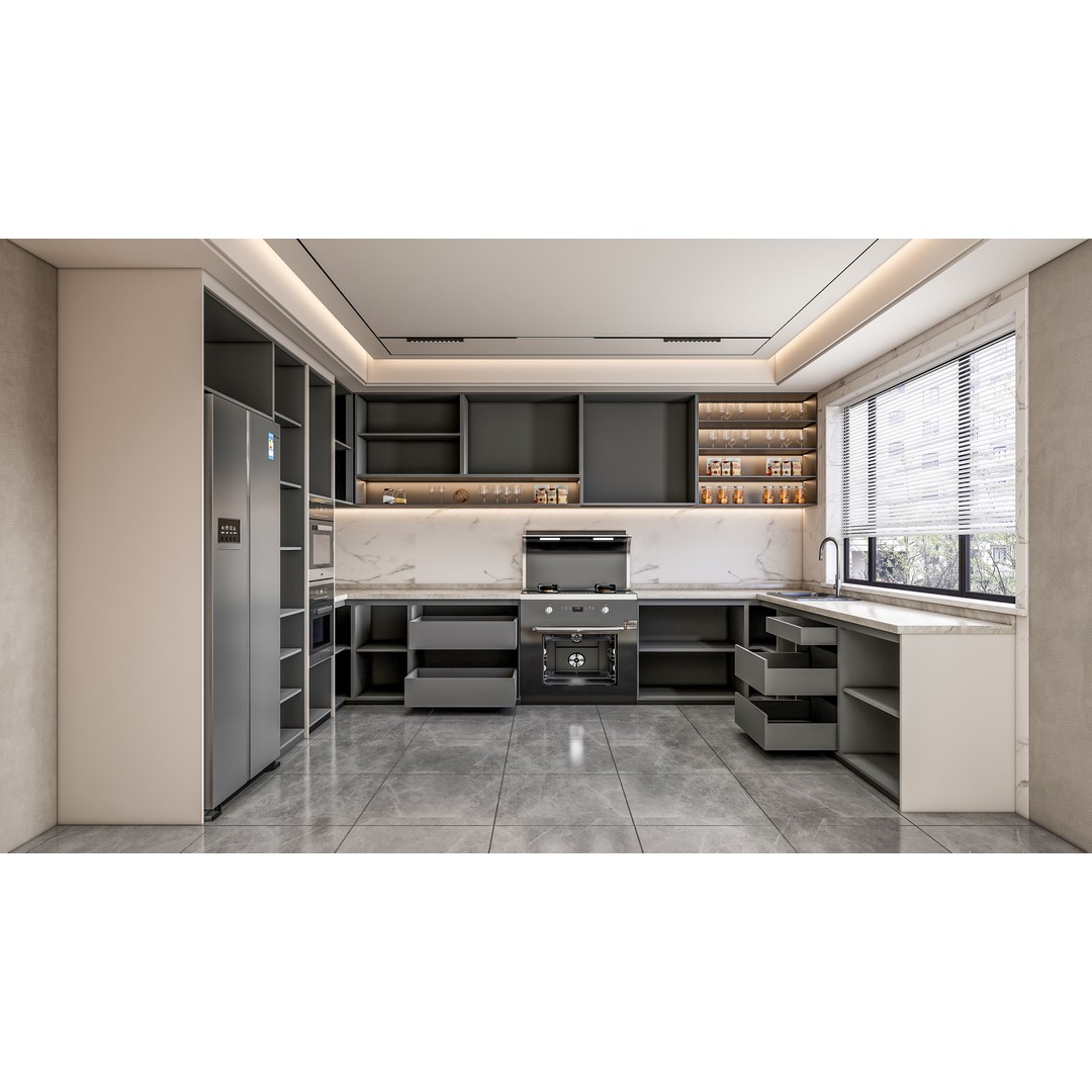 Kitchen 3D Model – Fully Parametric, Resizable, FBX, Blender - View 21