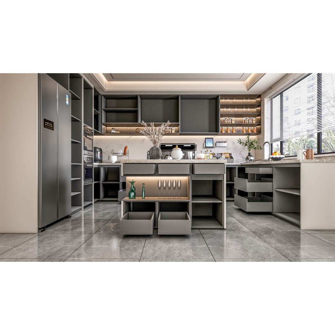 Kitchen 3D Model – Fully Parametric, Resizable, FBX, Blender - View 8