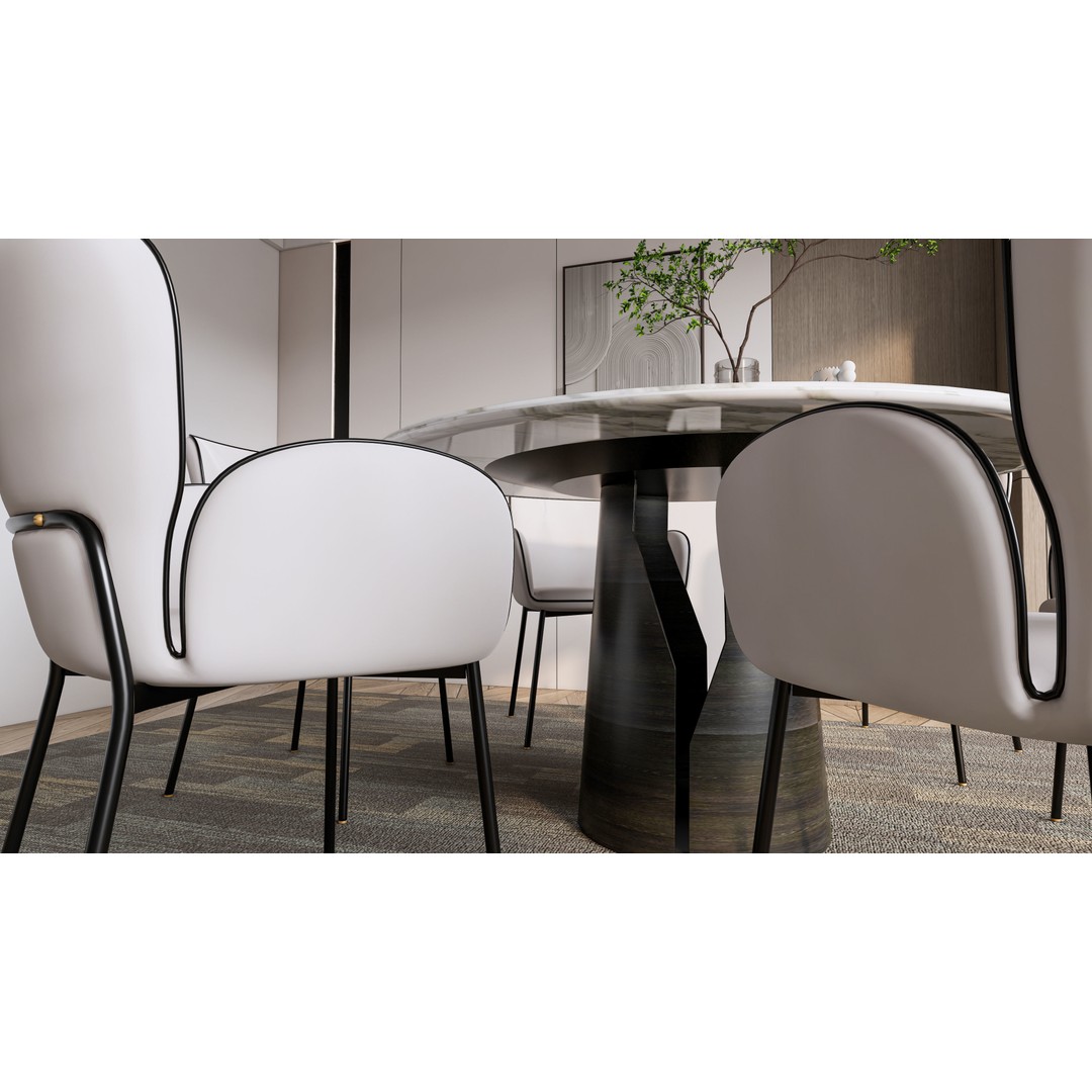 Dining Room 3D Model – Modern Full Scene with Textures & Lighting - View 11