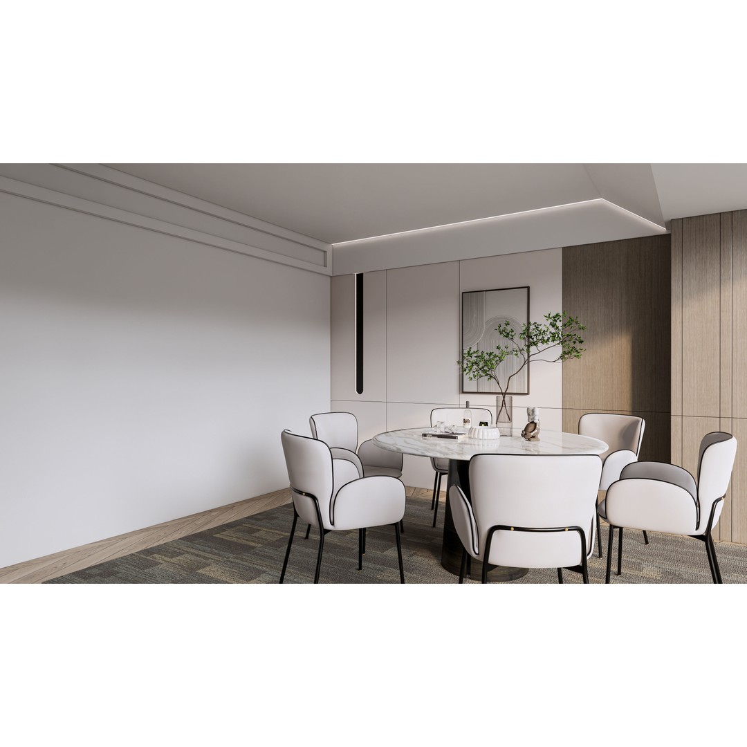 Dining Room 3D Model – Modern Full Scene with Textures & Lighting - View 16