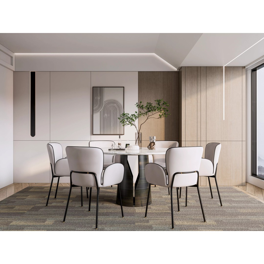 Dining Room 3D Model – Modern Full Scene with Textures & Lighting - View 3