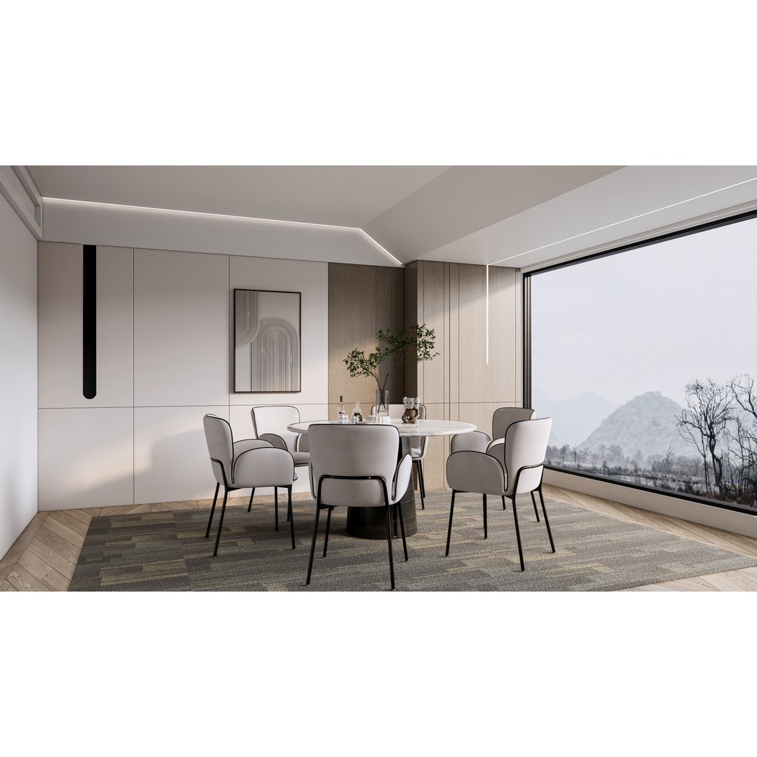 Dining Room 3D Model – Modern Full Scene with Textures & Lighting - View 7