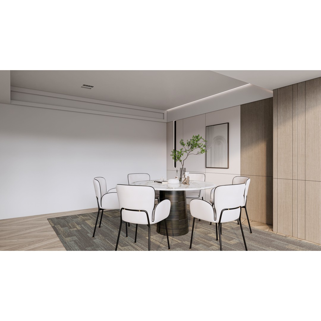 Dining Room 3D Model – Modern Full Scene with Textures & Lighting - View 8