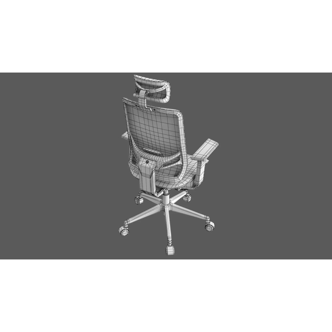 Realistic Office Chair 3D Model – High Poly PBR Asset, FBX, OBJ