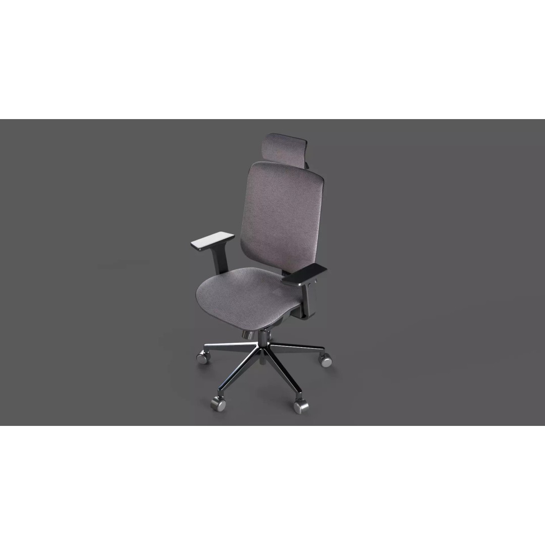 Realistic Office Chair 3D Model – High Poly PBR Asset, FBX, OBJ - View 4