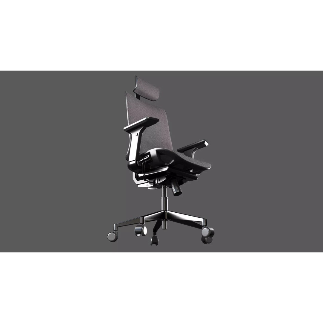 Realistic Office Chair 3D Model – High Poly PBR Asset, FBX, OBJ - View 6