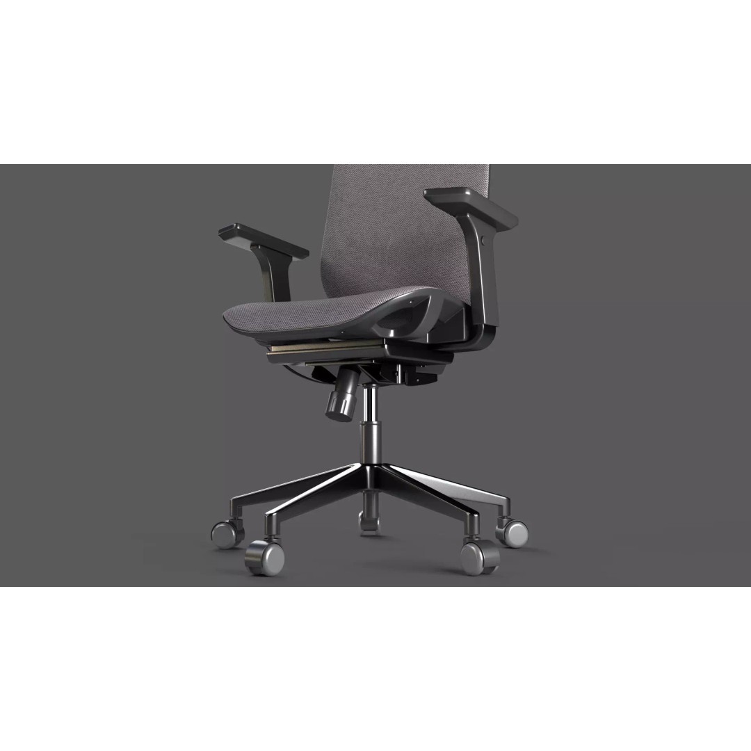 Realistic Office Chair 3D Model – High Poly PBR Asset, FBX, OBJ - View 7