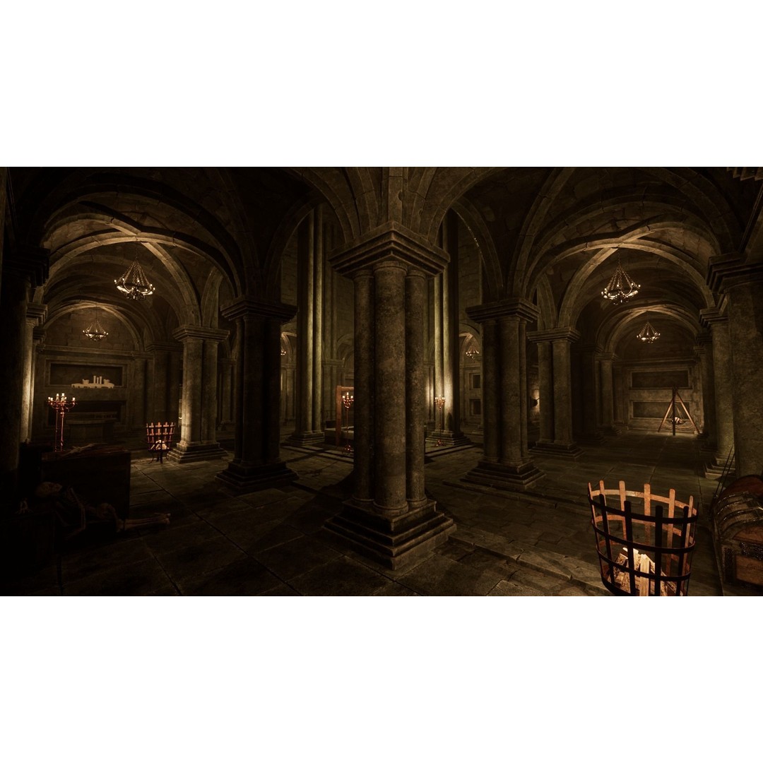 Modular Dungeon 3D Model – Low Poly Kitbash Assets, FBX & Blender - View 11