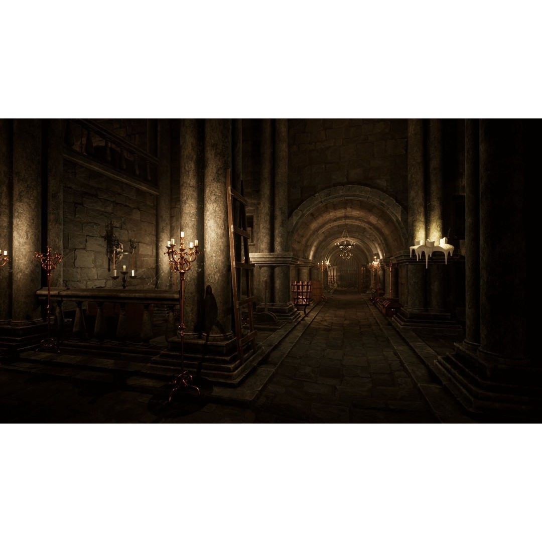 Modular Dungeon 3D Model – Low Poly Kitbash Assets, FBX & Blender - View 12