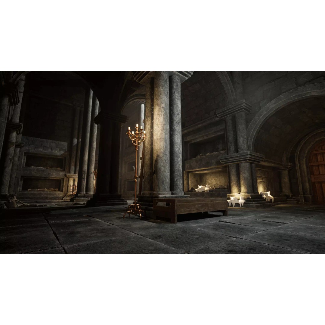 Modular Dungeon 3D Model – Low Poly Kitbash Assets, FBX & Blender - View 2