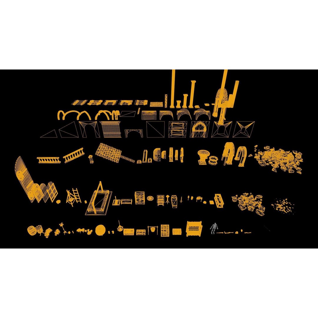 Modular Dungeon 3D Model – Low Poly Kitbash Assets, FBX & Blender - View 21