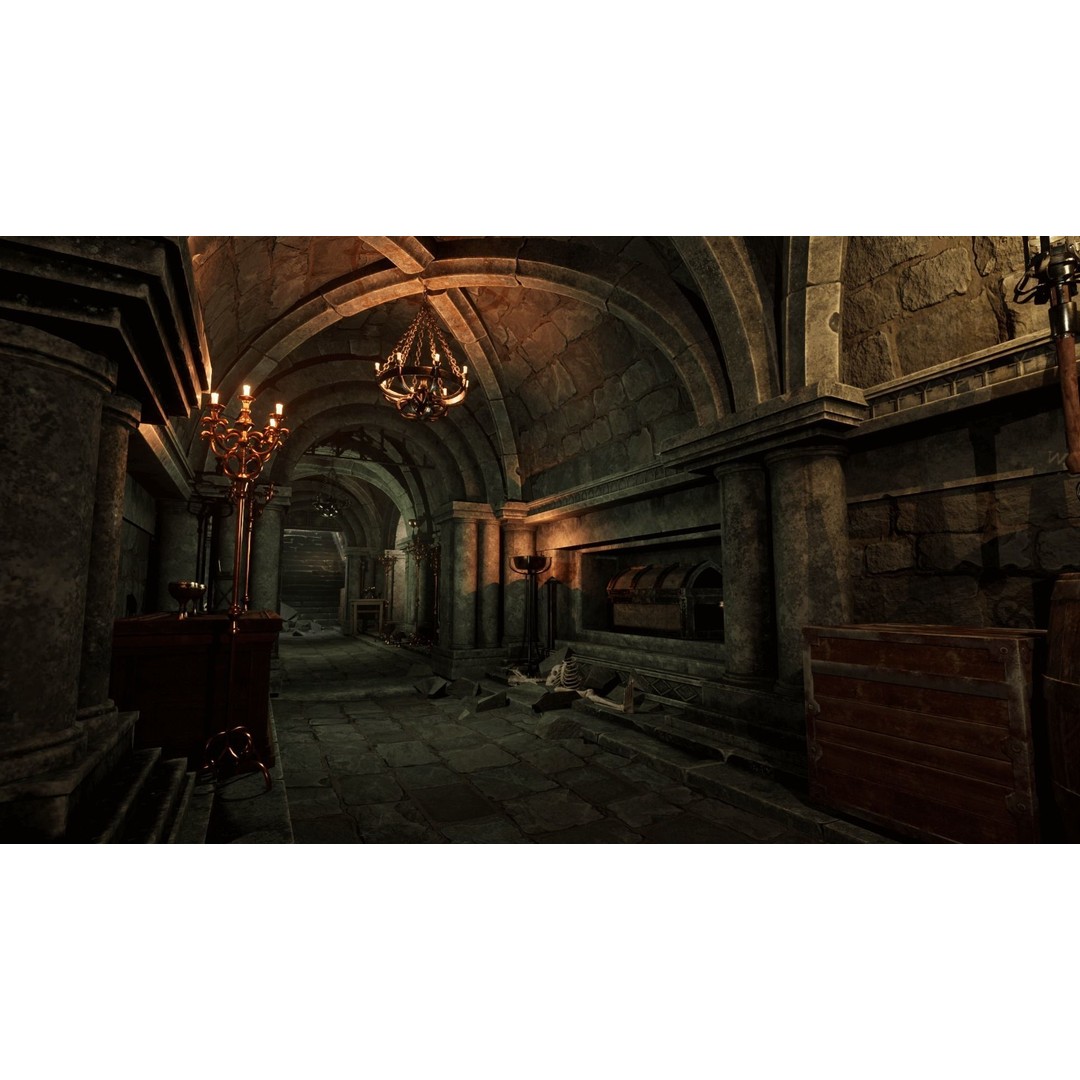 Modular Dungeon 3D Model – Low Poly Kitbash Assets, FBX & Blender - View 5