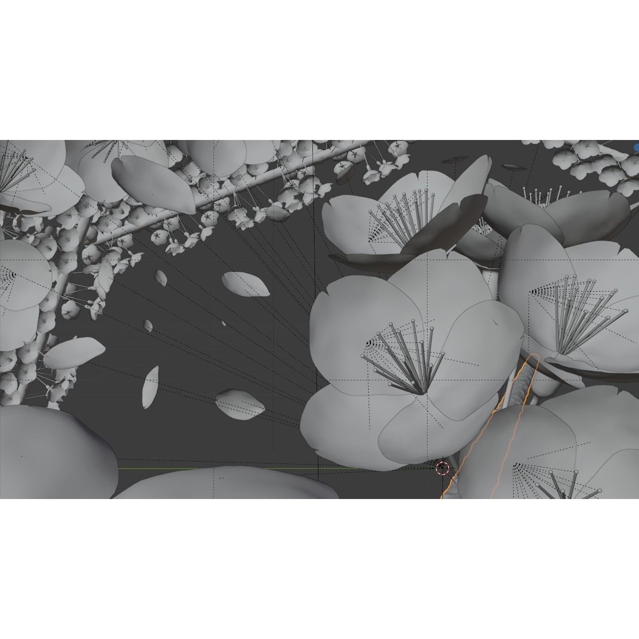 Cherry Blossom Scene - PBR Game-Ready 3D Model - View 4