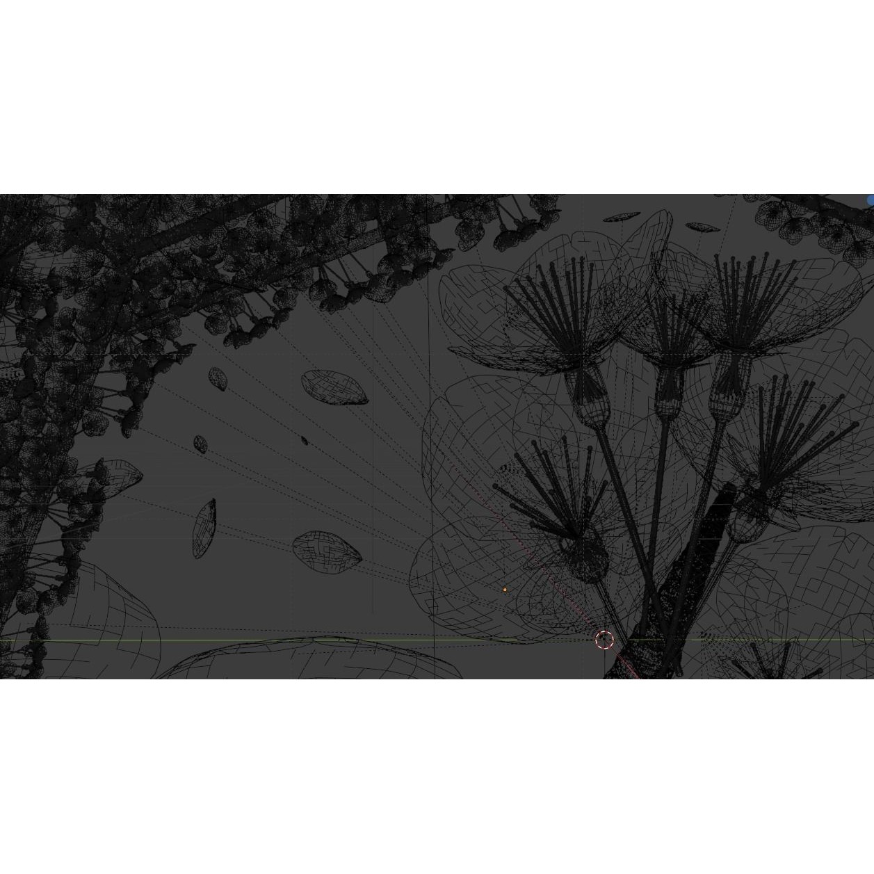 Cherry Blossom Scene - PBR Game-Ready 3D Model - View 5