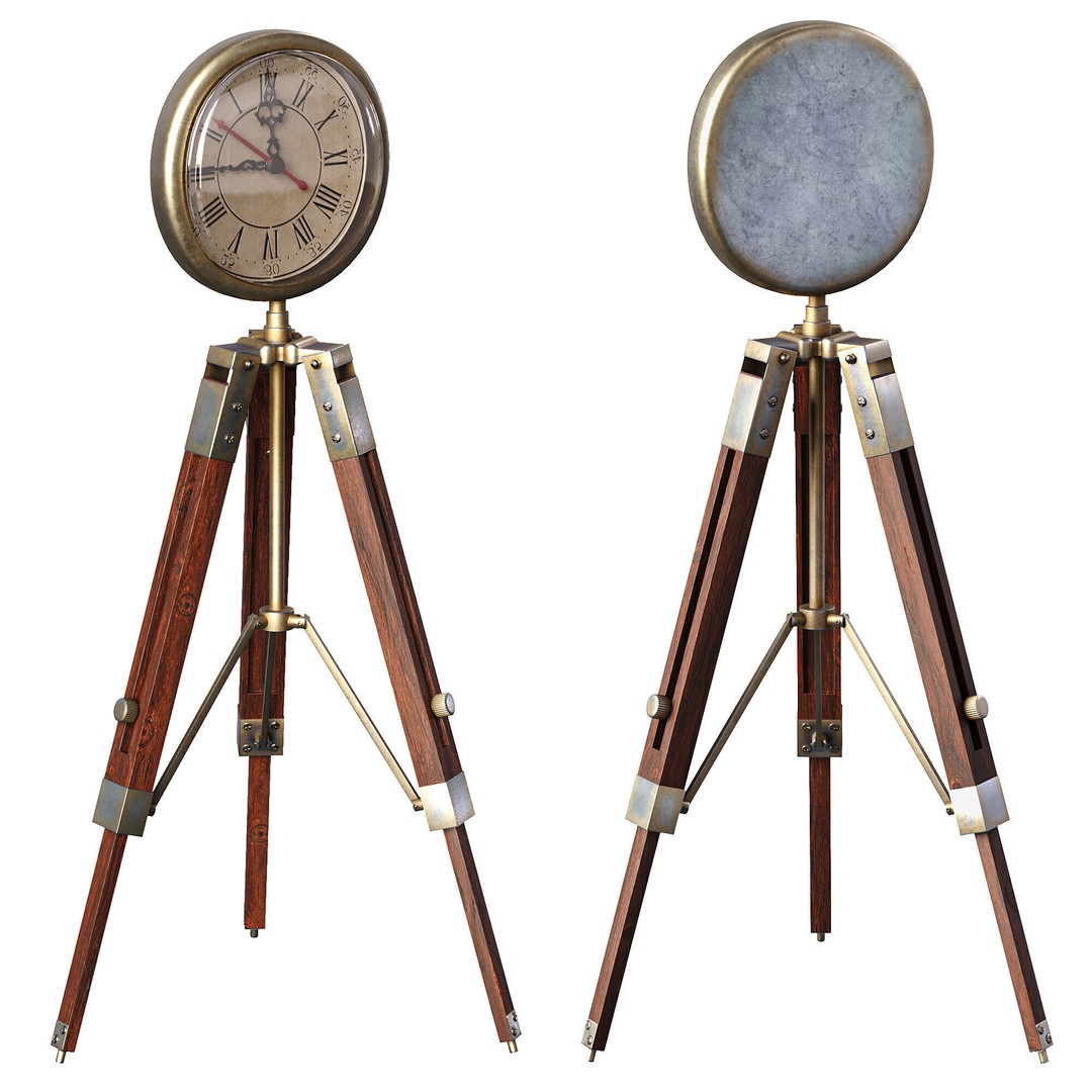 Antique Clock 3D Model – High Poly PBR Asset, FBX, OBJ - View 10