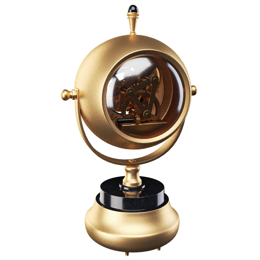 Antique Clock 3D Model – High Poly PBR Asset, FBX, OBJ - View 12