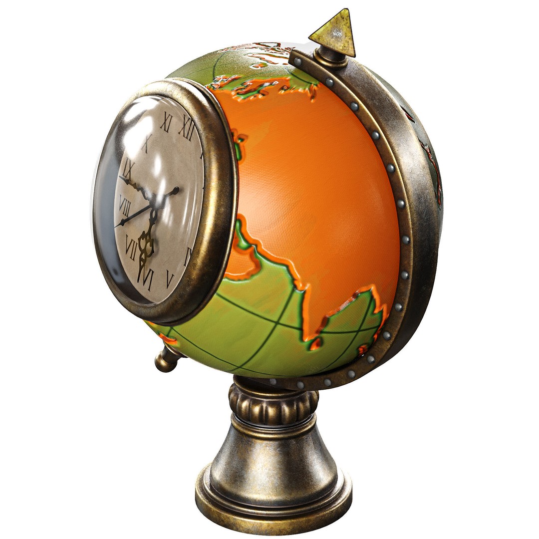 Antique Clock 3D Model – High Poly PBR Asset, FBX, OBJ - View 13