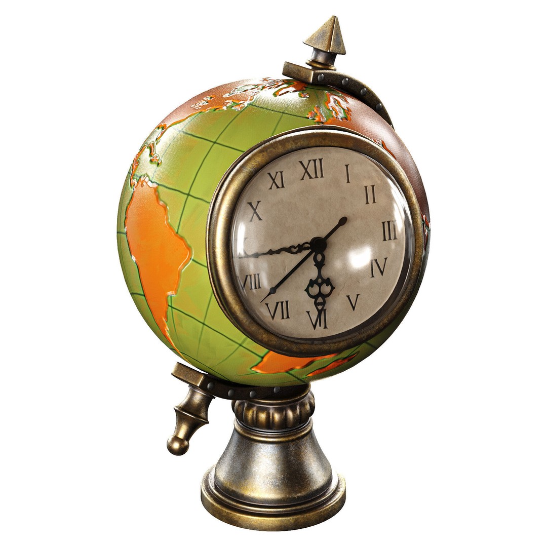 Antique Clock 3D Model – High Poly PBR Asset, FBX, OBJ - View 14