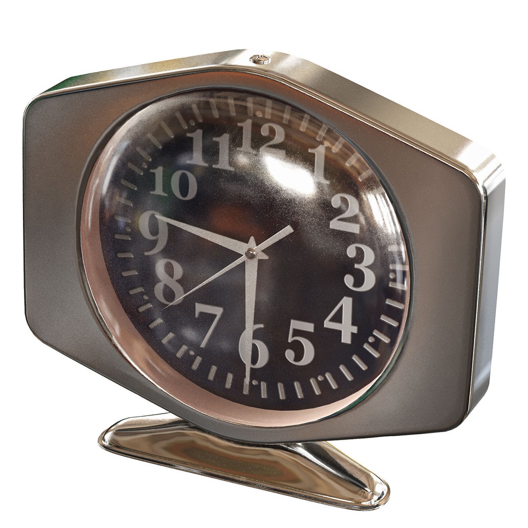 Antique Clock 3D Model – High Poly PBR Asset, FBX, OBJ - View 5