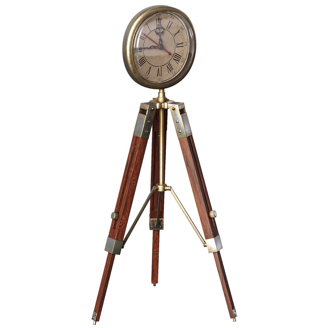 Antique Clock 3D Model – High Poly PBR Asset, FBX, OBJ - View 8