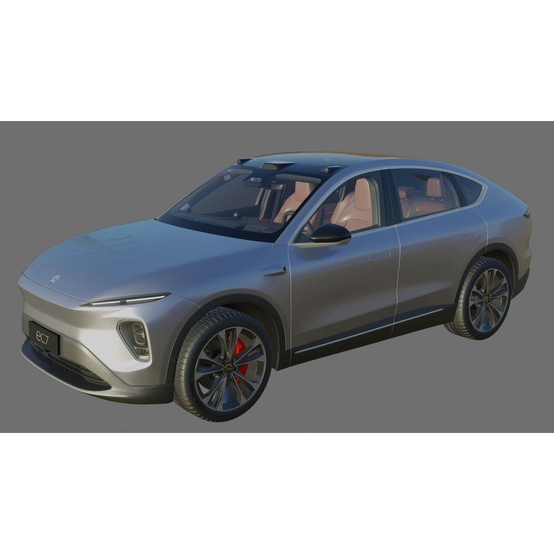Nio EC7 2023 3D Model – Detailed SUV with Interior, FBX, OBJ - View 21