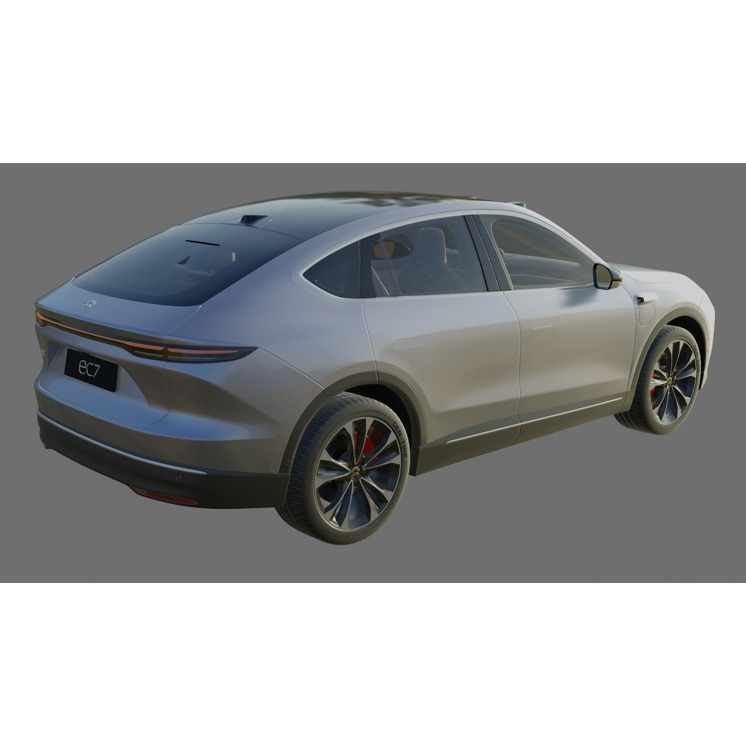 Nio EC7 2023 3D Model – Detailed SUV with Interior, FBX, OBJ - View 22
