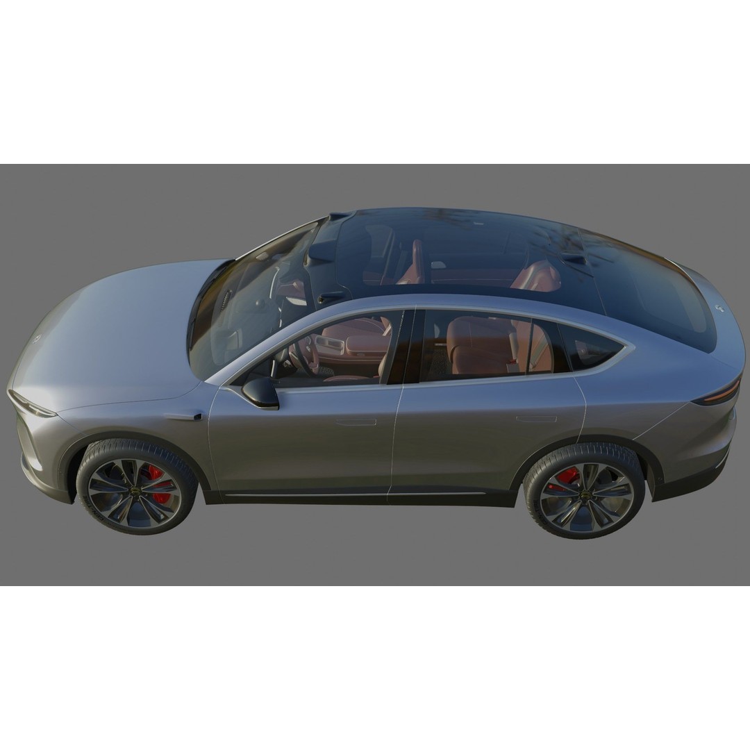 Nio EC7 2023 3D Model – Detailed SUV with Interior, FBX, OBJ - View 23
