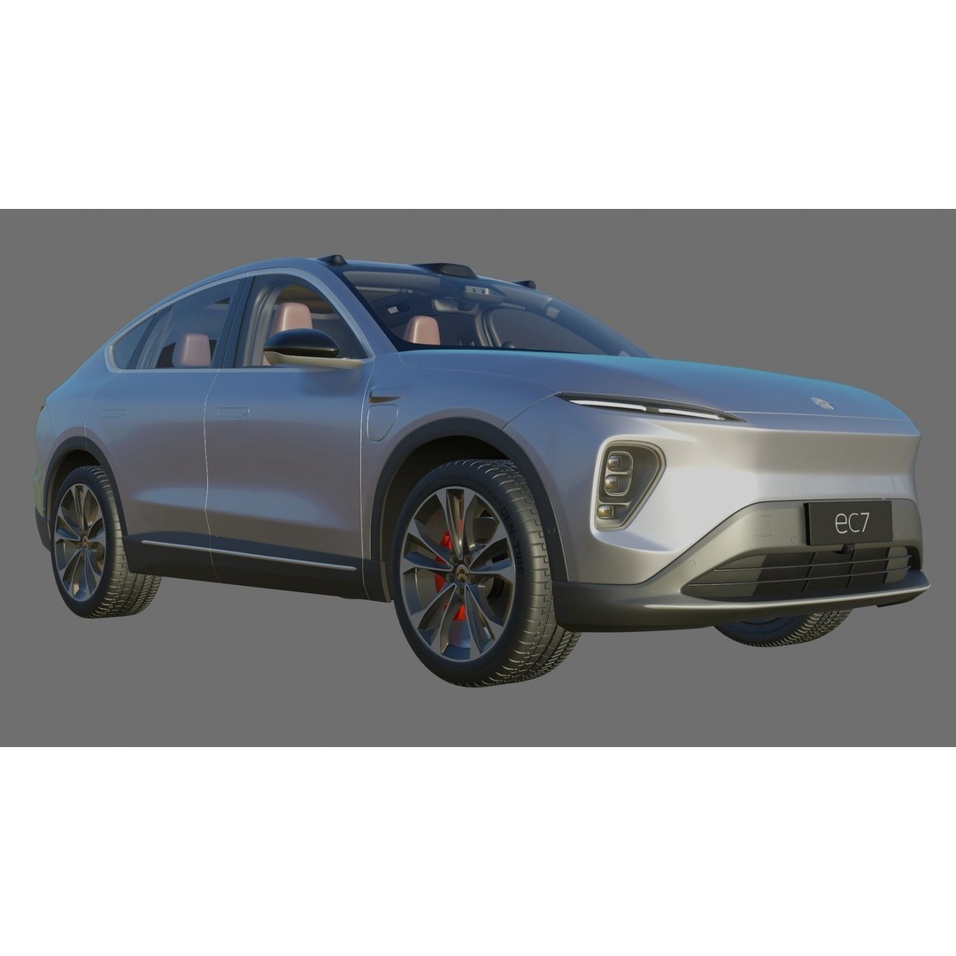 Nio EC7 2023 3D Model – Detailed SUV with Interior, FBX, OBJ - View 24