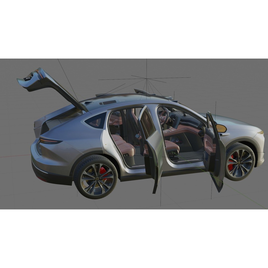Nio EC7 2023 3D Model – Detailed SUV with Interior, FBX, OBJ - View 27
