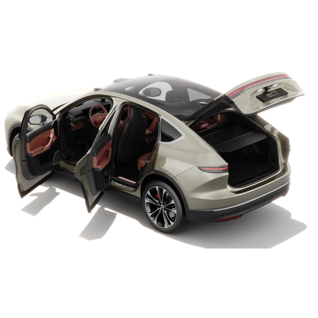 Nio EC7 2023 3D Model – Detailed SUV with Interior, FBX, OBJ - View 4