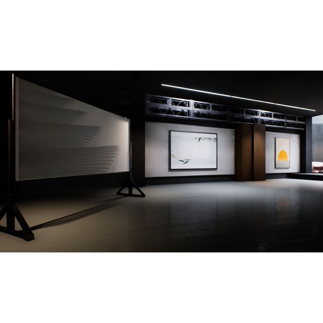 Twilight Courtyard Gallery Place 3D Model – Immersive VR Interior, Unreal Engine - View 11