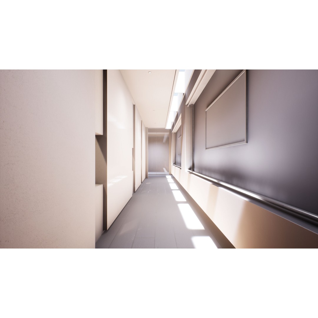 Twilight Courtyard Gallery Place 3D Model – Immersive VR Interior, Unreal Engine - View 15