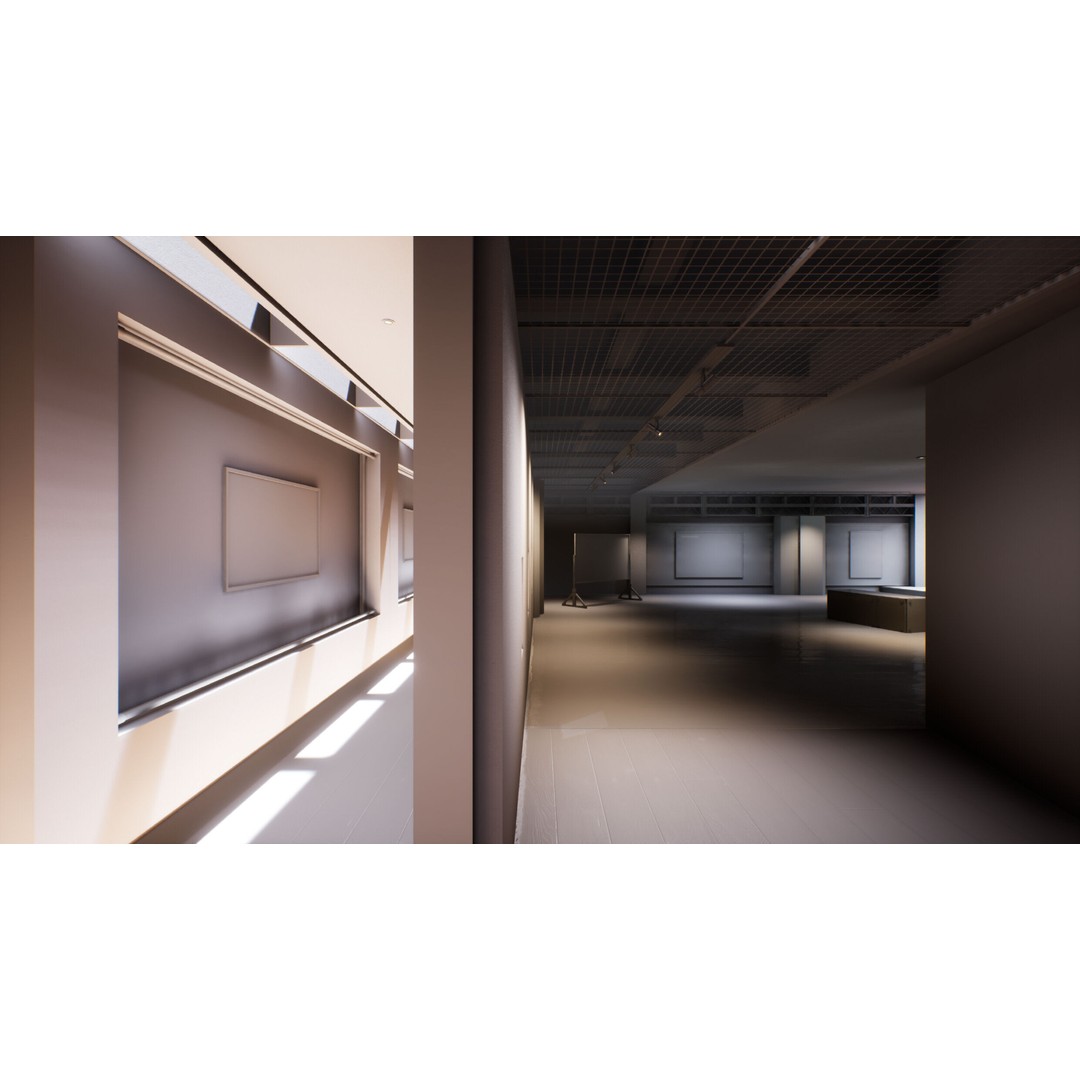 Twilight Courtyard Gallery Place 3D Model – Immersive VR Interior, Unreal Engine - View 16