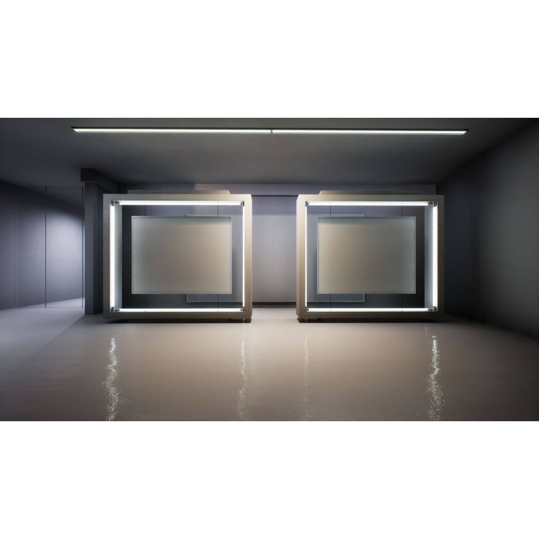 Twilight Courtyard Gallery Place 3D Model – Immersive VR Interior, Unreal Engine - View 20