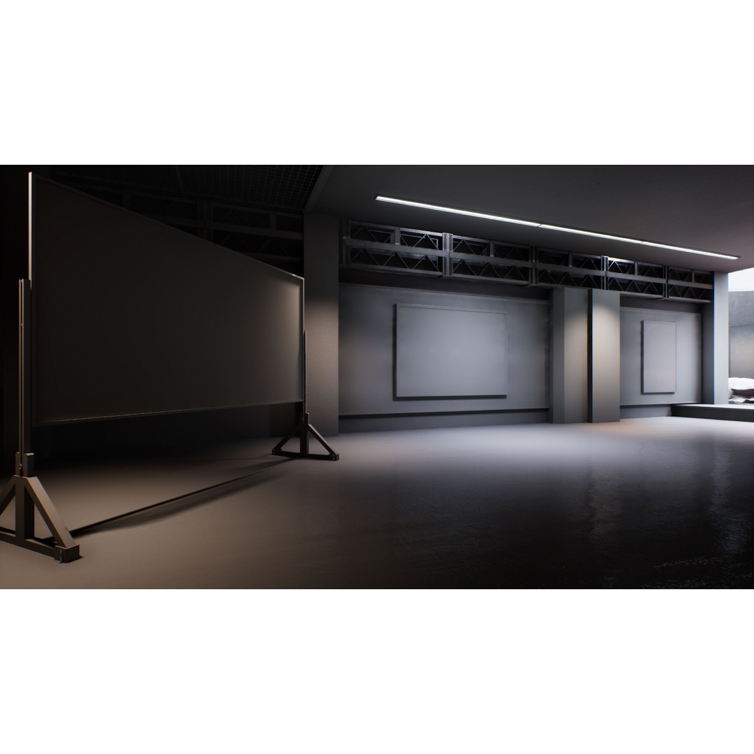 Twilight Courtyard Gallery Place 3D Model – Immersive VR Interior, Unreal Engine - View 22