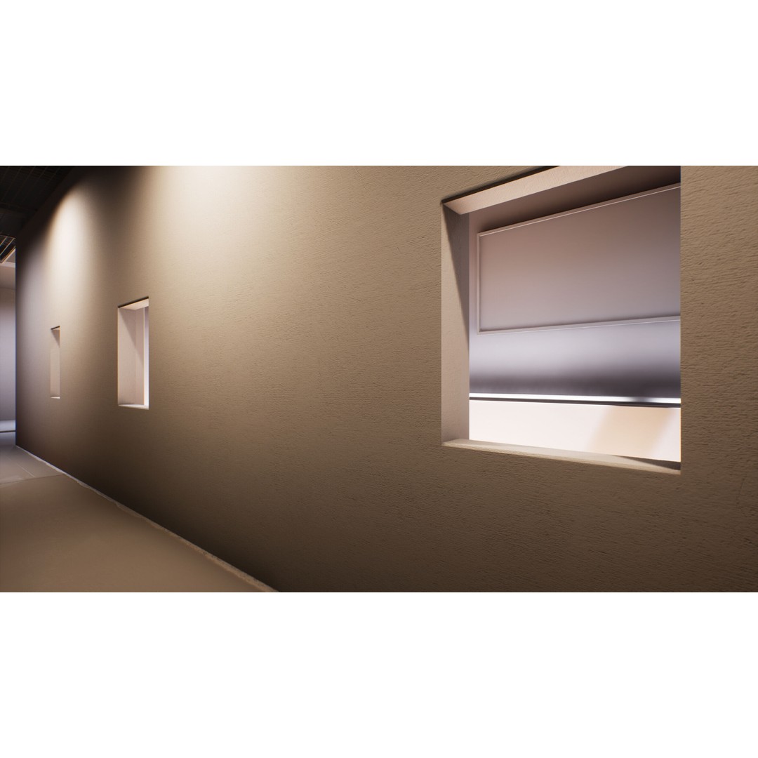 Twilight Courtyard Gallery Place 3D Model – Immersive VR Interior, Unreal Engine - View 24