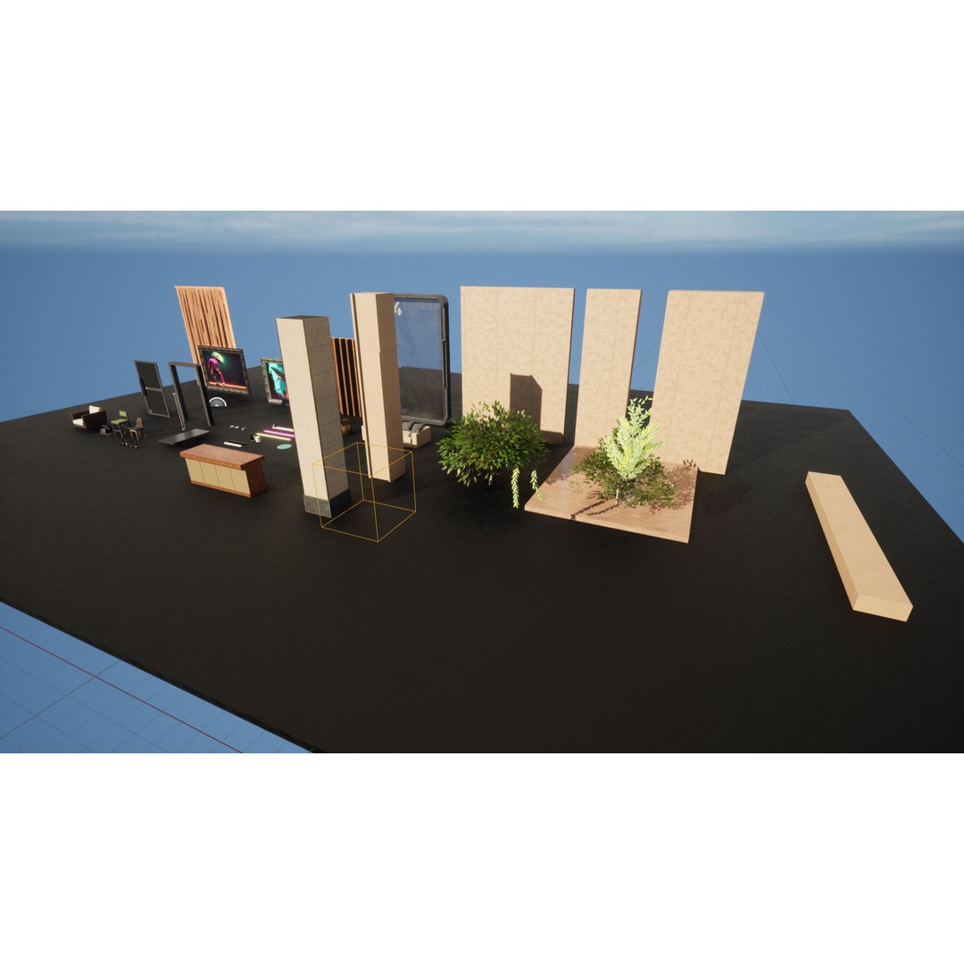 Contemporary Restaurant 3D Model – Low Poly Game Asset, FBX