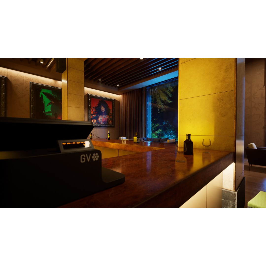 Contemporary Restaurant 3D Model – Low Poly Game Asset, FBX - View 11