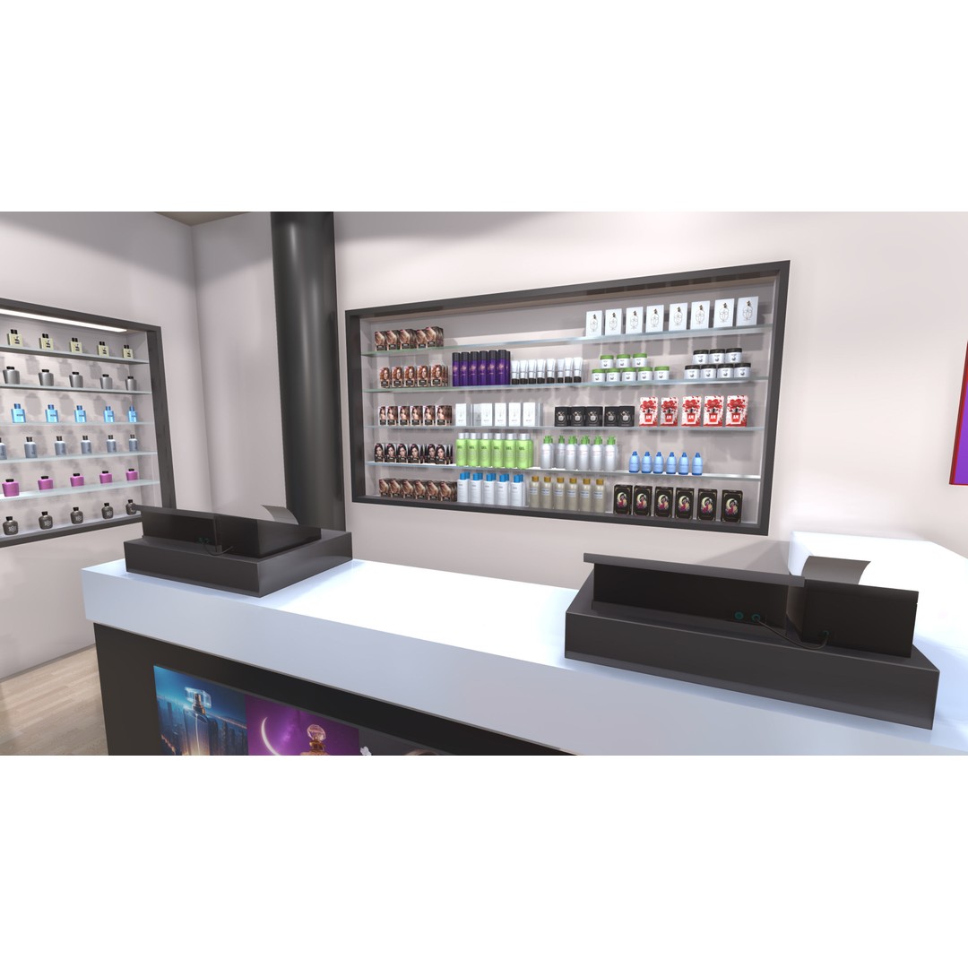 Perfumery Store 3D Model – Low Poly Interior Asset, FBX - View 13