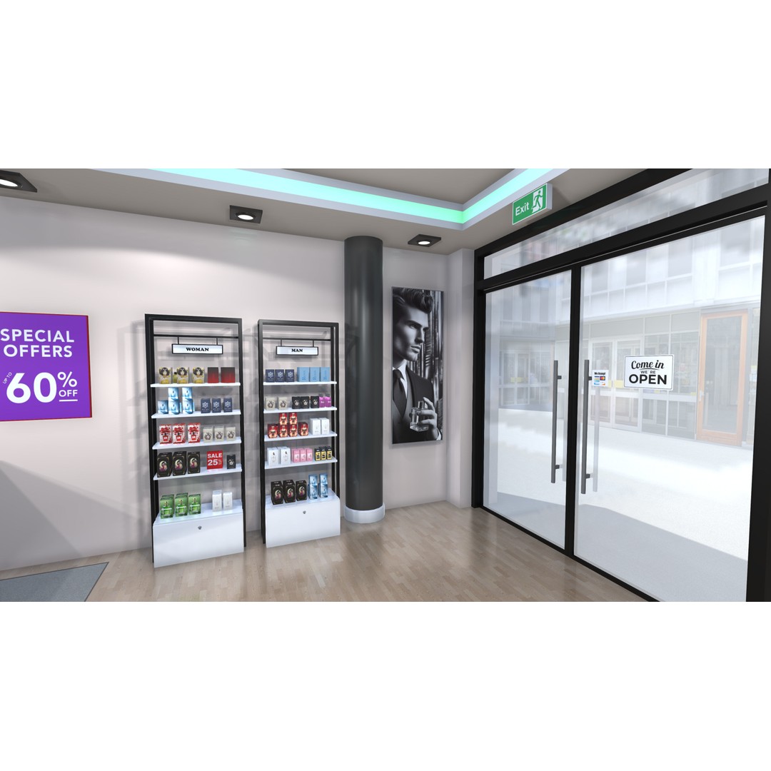 Perfumery Store 3D Model – Low Poly Interior Asset, FBX - View 9