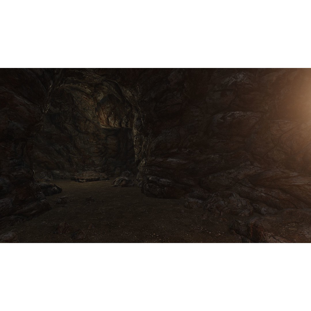Cave Interior Tileset 3D Model – Low Poly Game Ready Asset, FBX