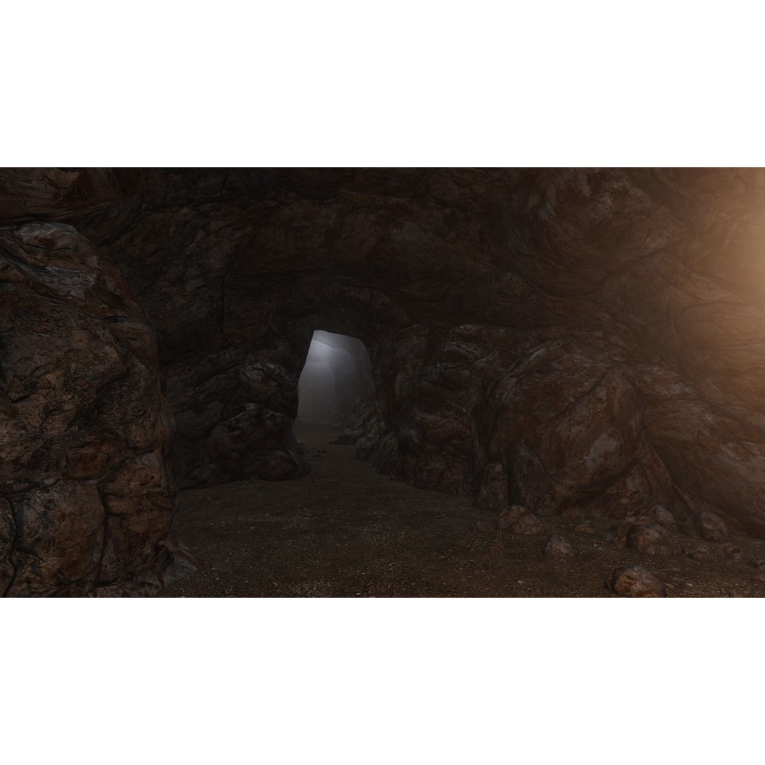 Cave Interior Tileset 3D Model – Low Poly Game Ready Asset, FBX - View 8