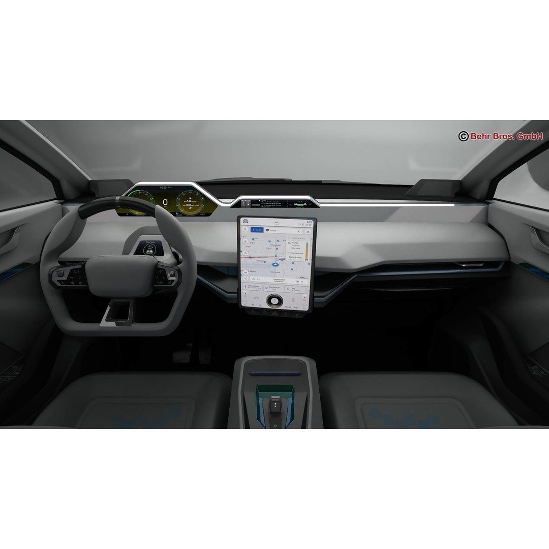 Generic Future EV SUV 3D Model – High Poly Animated Vehicle, FBX/OBJ - View 13