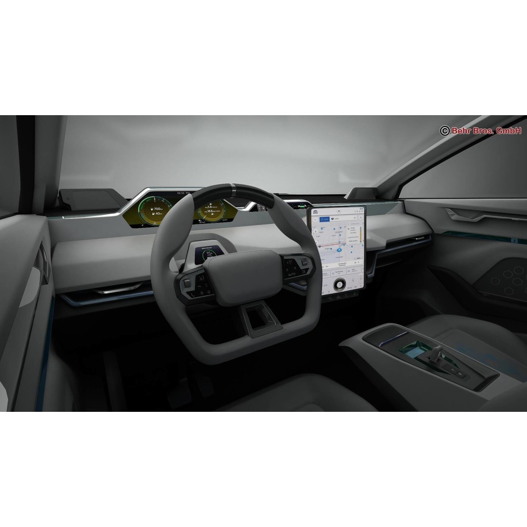 Generic Future EV SUV 3D Model – High Poly Animated Vehicle, FBX/OBJ - View 14