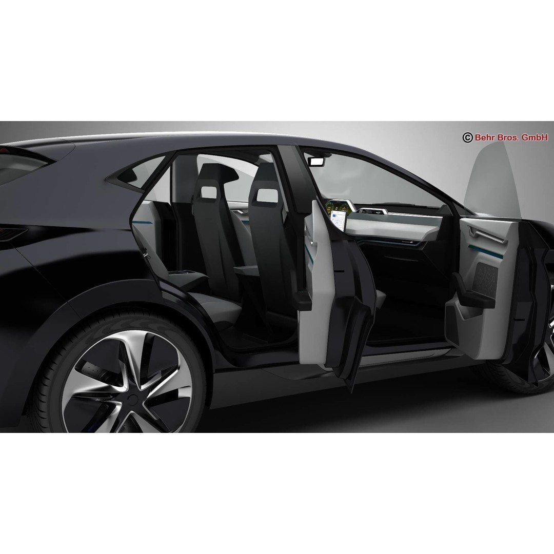 Generic Future EV SUV 3D Model – High Poly Animated Vehicle, FBX/OBJ - View 16