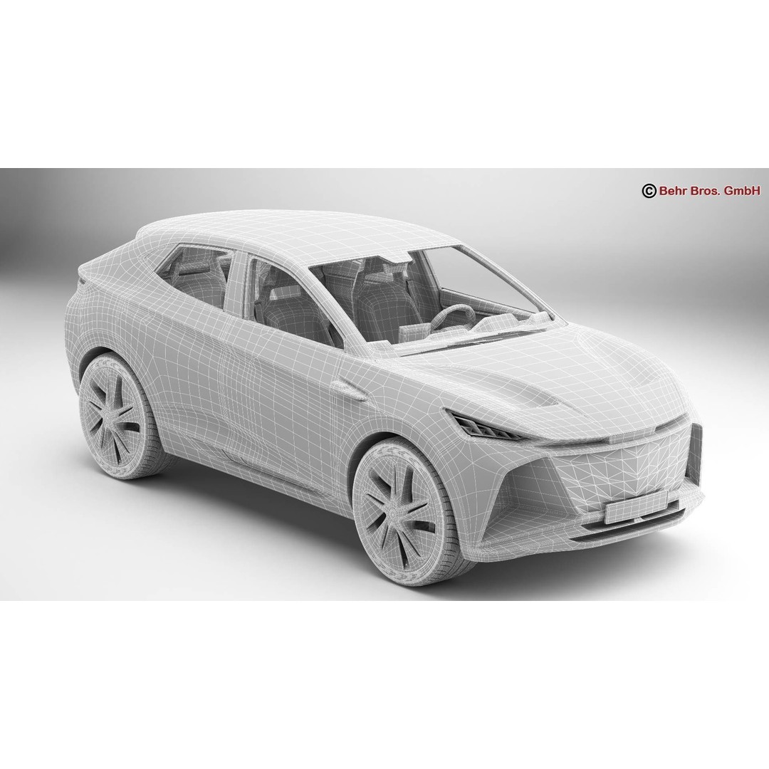 Generic Future EV SUV 3D Model – High Poly Animated Vehicle, FBX/OBJ - View 17