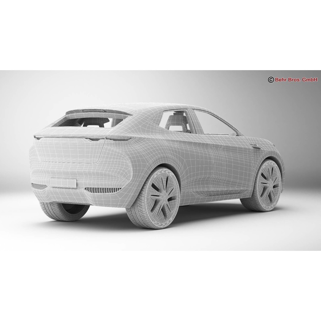 Generic Future EV SUV 3D Model – High Poly Animated Vehicle, FBX/OBJ - View 20