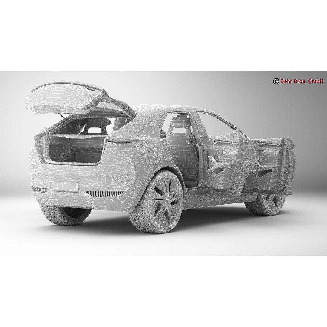 Generic Future EV SUV 3D Model – High Poly Animated Vehicle, FBX/OBJ - View 21