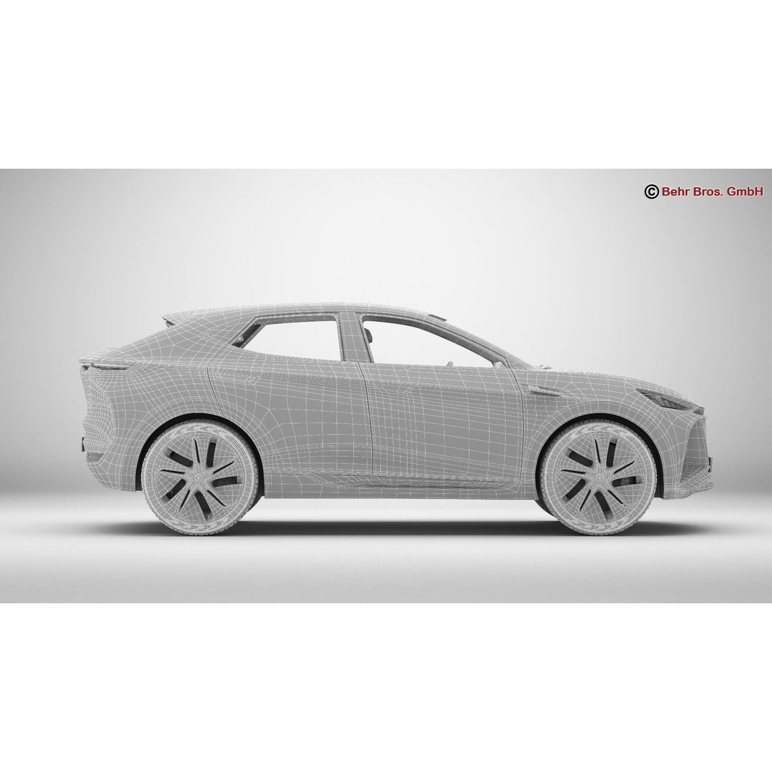 Generic Future EV SUV 3D Model – High Poly Animated Vehicle, FBX/OBJ - View 22