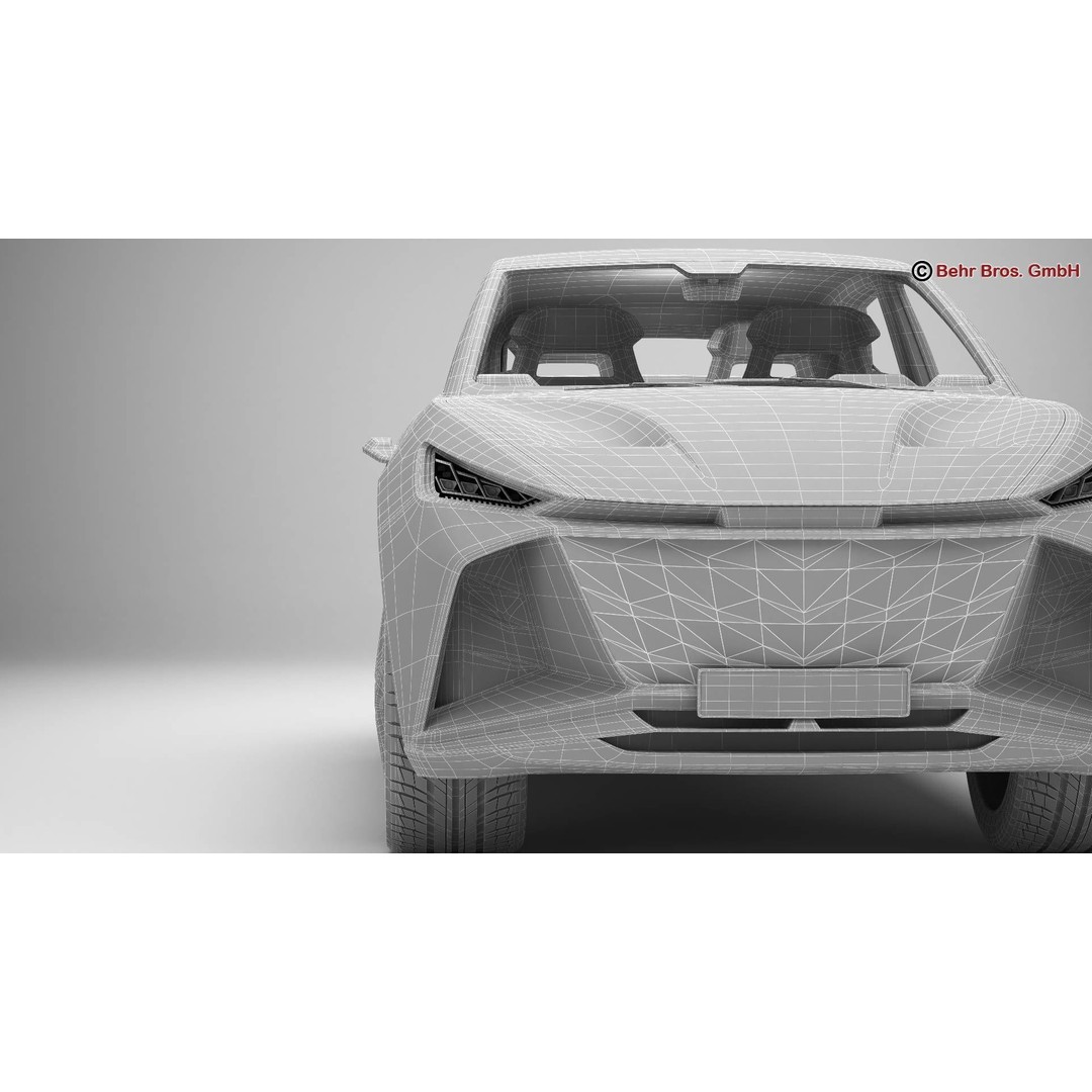 Generic Future EV SUV 3D Model – High Poly Animated Vehicle, FBX/OBJ - View 24
